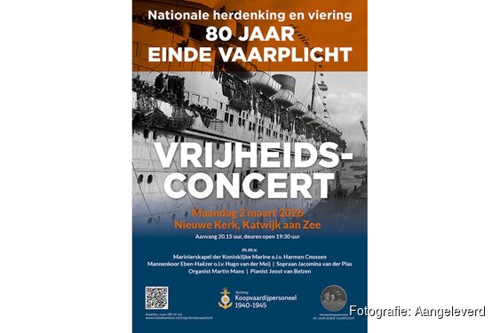 Nationale en internationale belangstelling voor Vrijheidsconcert met Marinierskapel in de Nieuwe Kerk te Katwijk